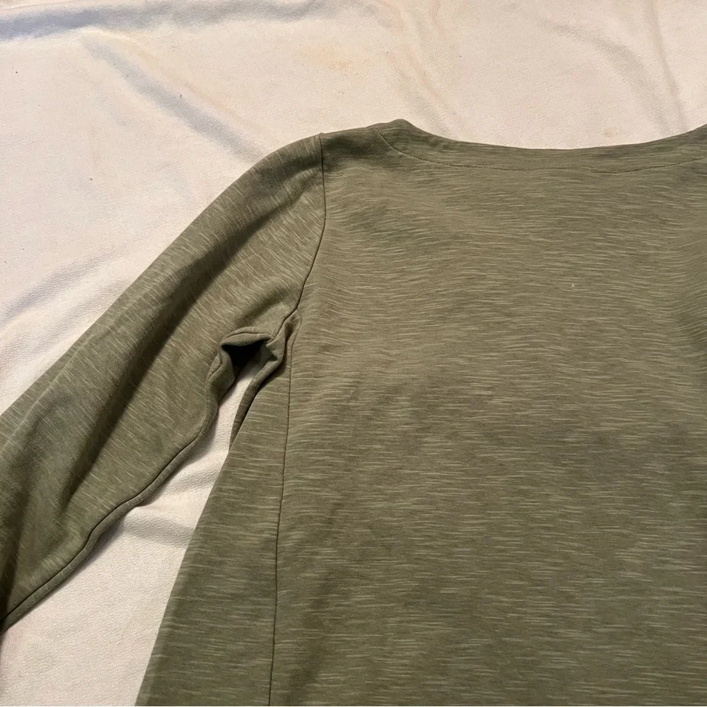 - J. Jill cotton blend pullover sweatshirt kangaroo pockets. - Picture 11 of 14